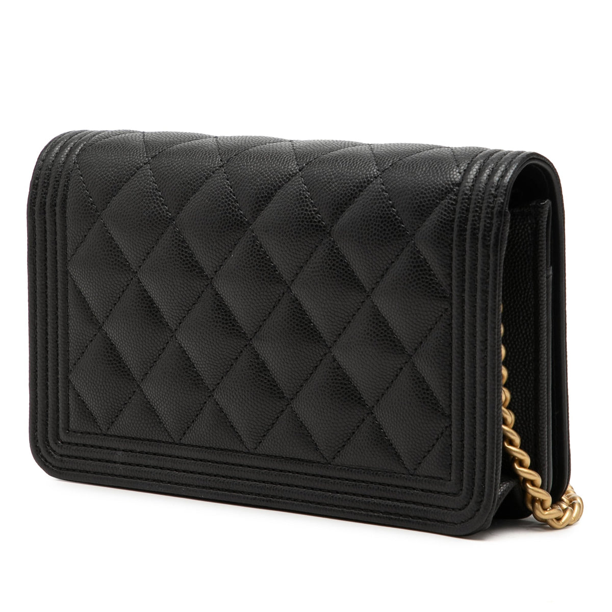 Chanel Quilted Caviar Boy Wallet on Chain