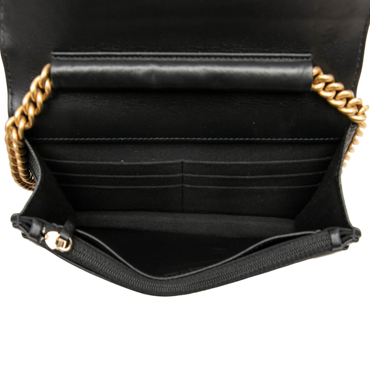 Chanel Quilted Caviar Boy Wallet on Chain