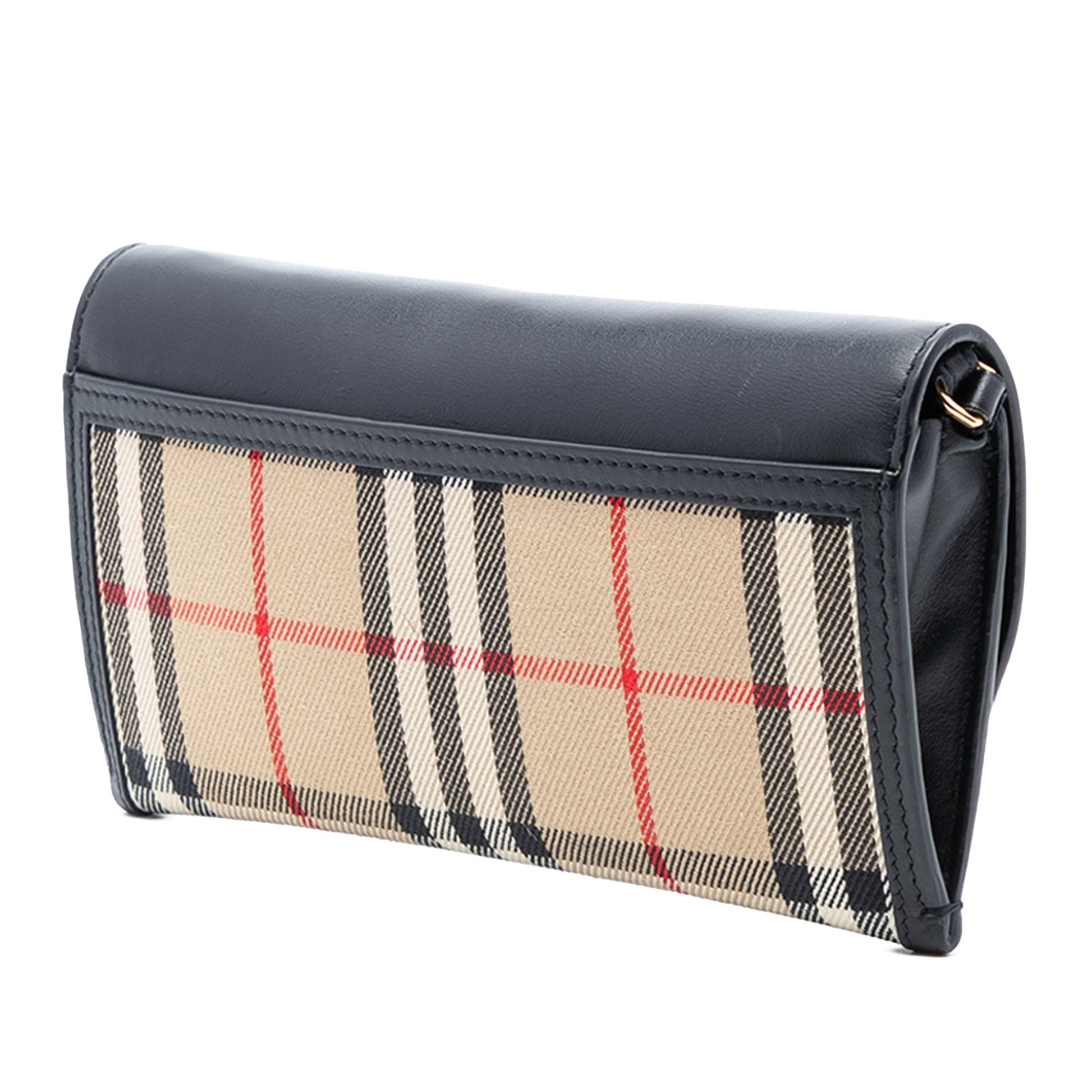 Burberry House Check Canvas and Leather Phone Pocket Crossbody