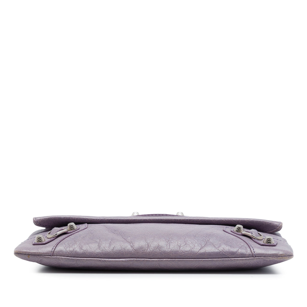 Balenciaga Lambskin Motocross Giant 12 Envelope Clutch — Purple