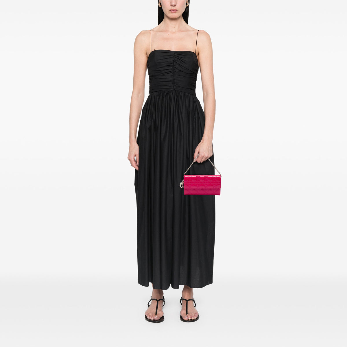 Dior Patent Cannage Lady Dior Wallet On Chain