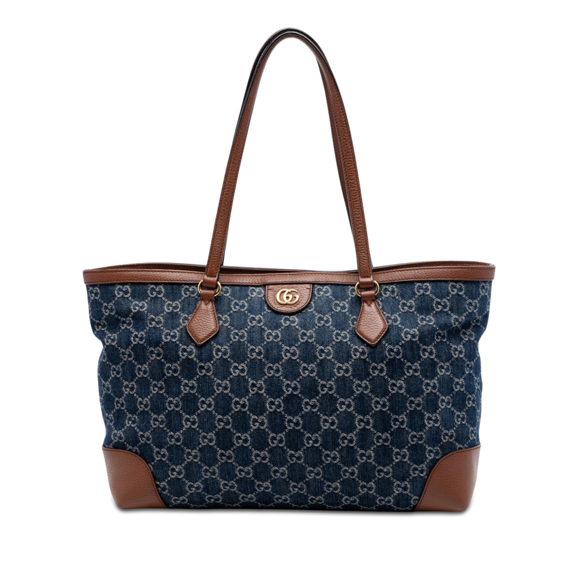Gucci Medium GG Denim Ophidia Tote