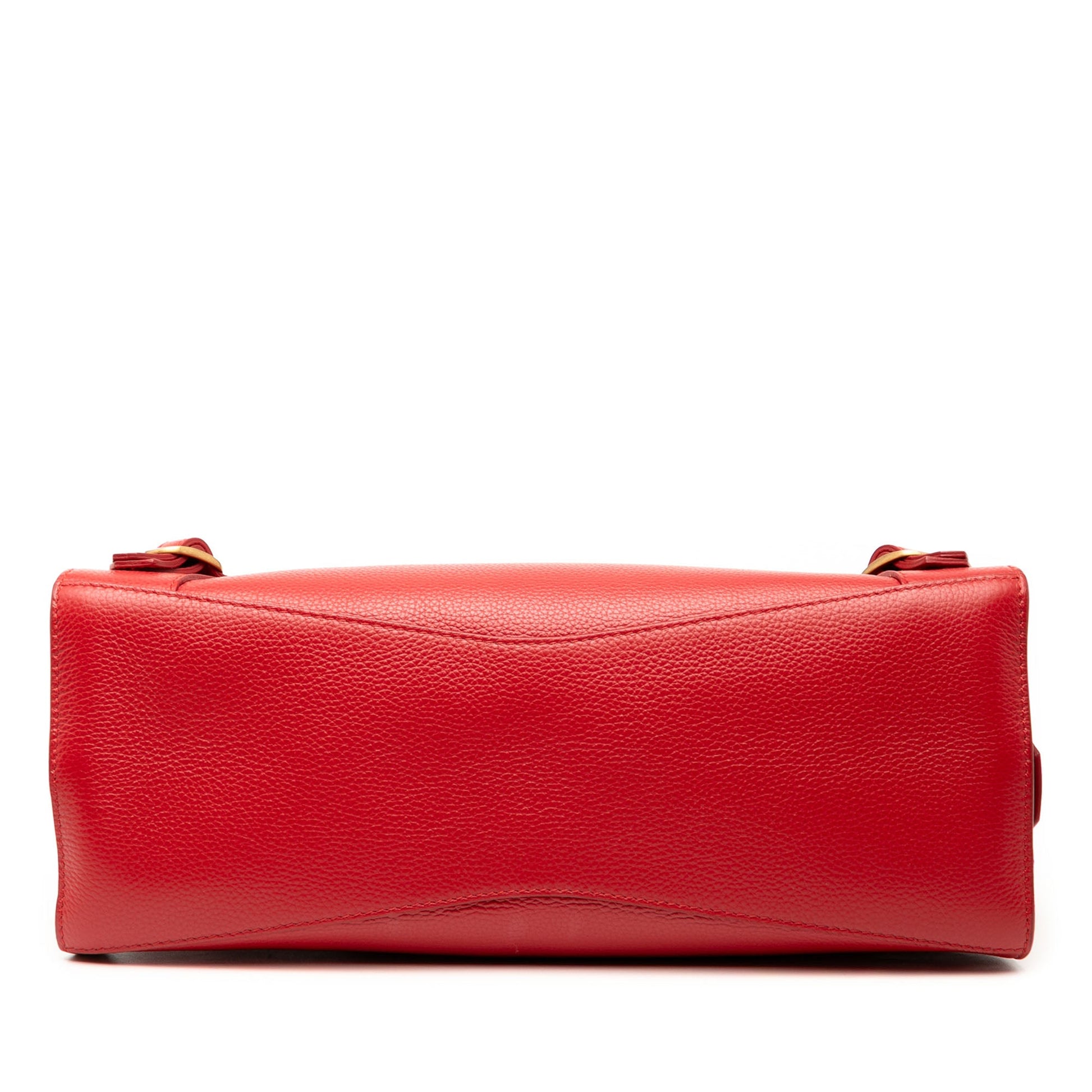 Balenciaga Small Grained Calfskin Motocross Neo Classic City Satchel