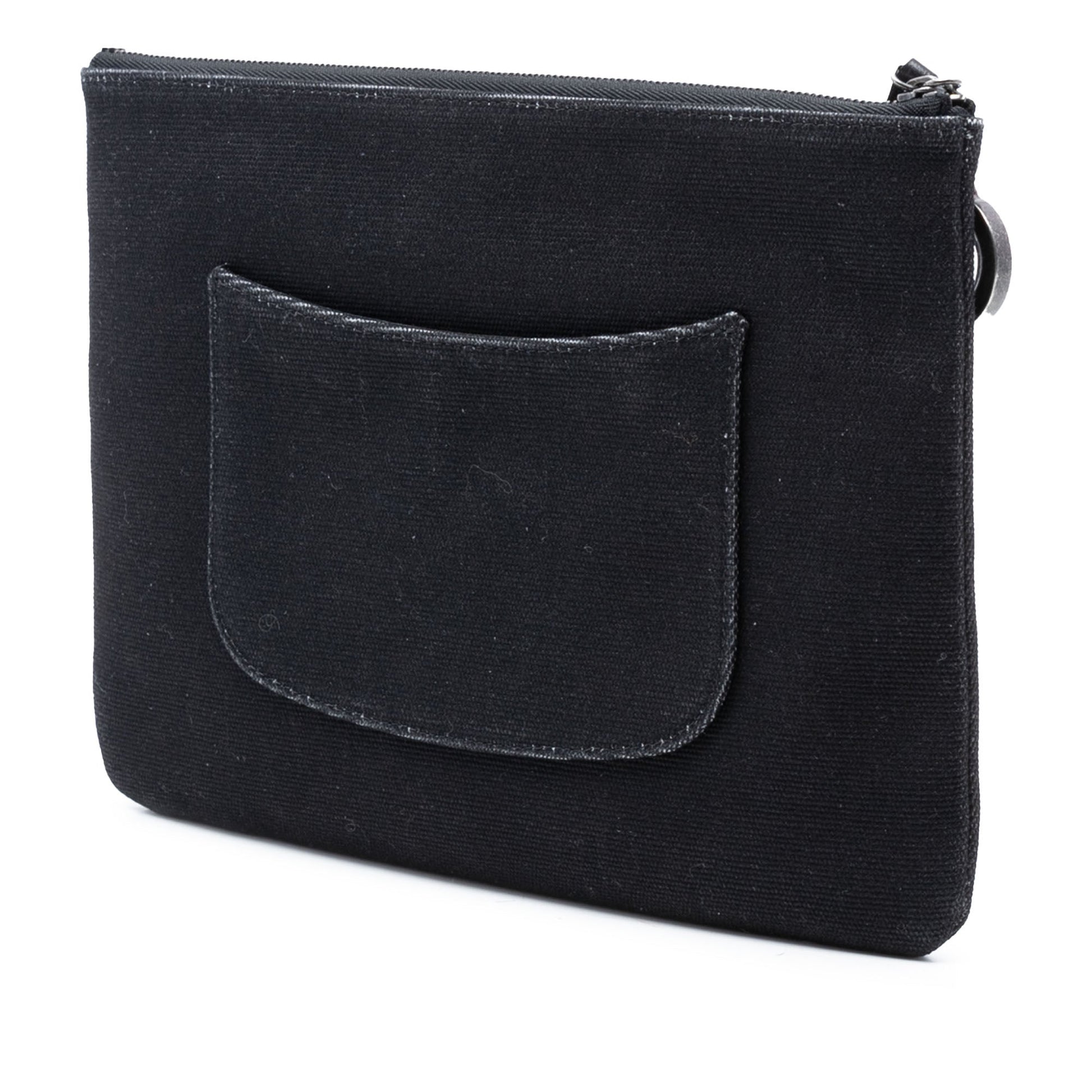 Chanel Medium Canvas La Pausa Zip O Case Clutch