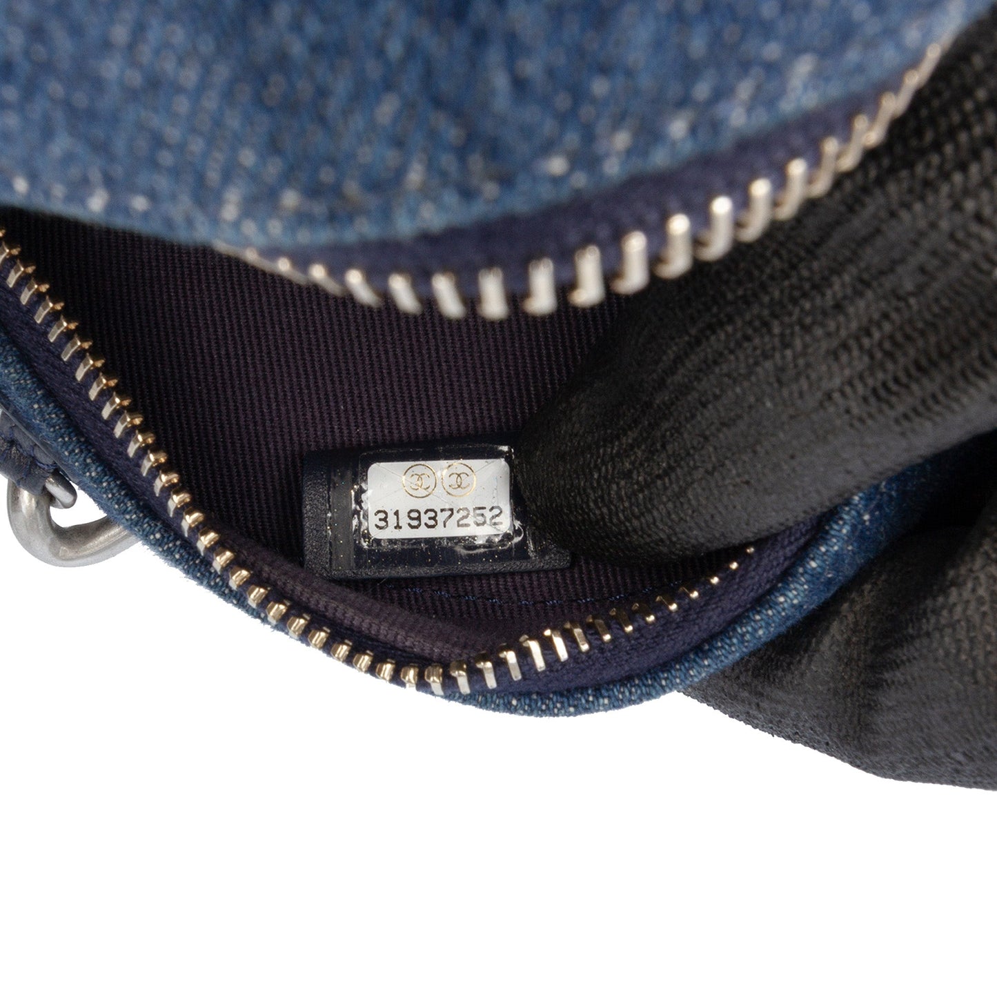 Chanel Denim 19 Round Clutch with Chain