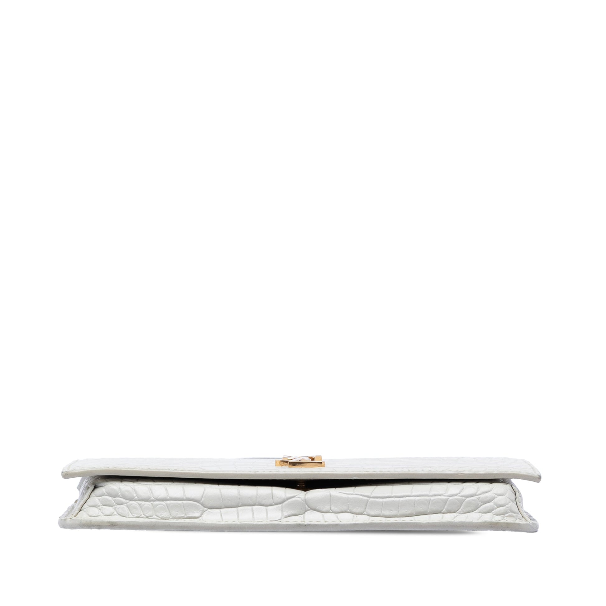 Croc Embossed Leather Monogram Cassandre Crossbody
