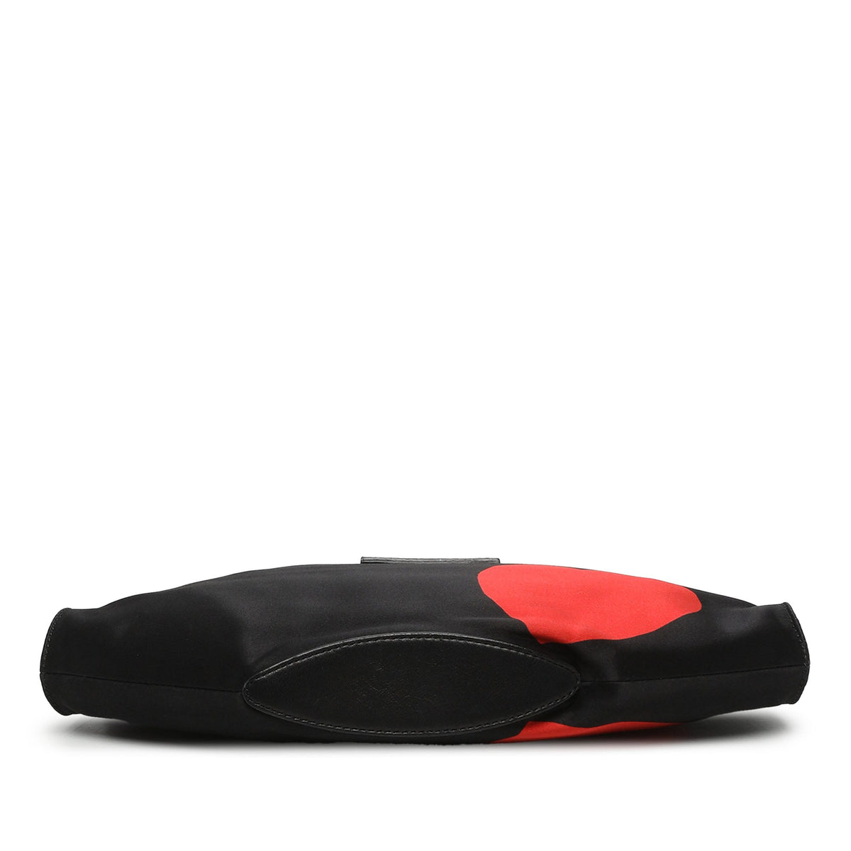Alexander McQueen Printed Satin Heart De Manta Clutch — Black