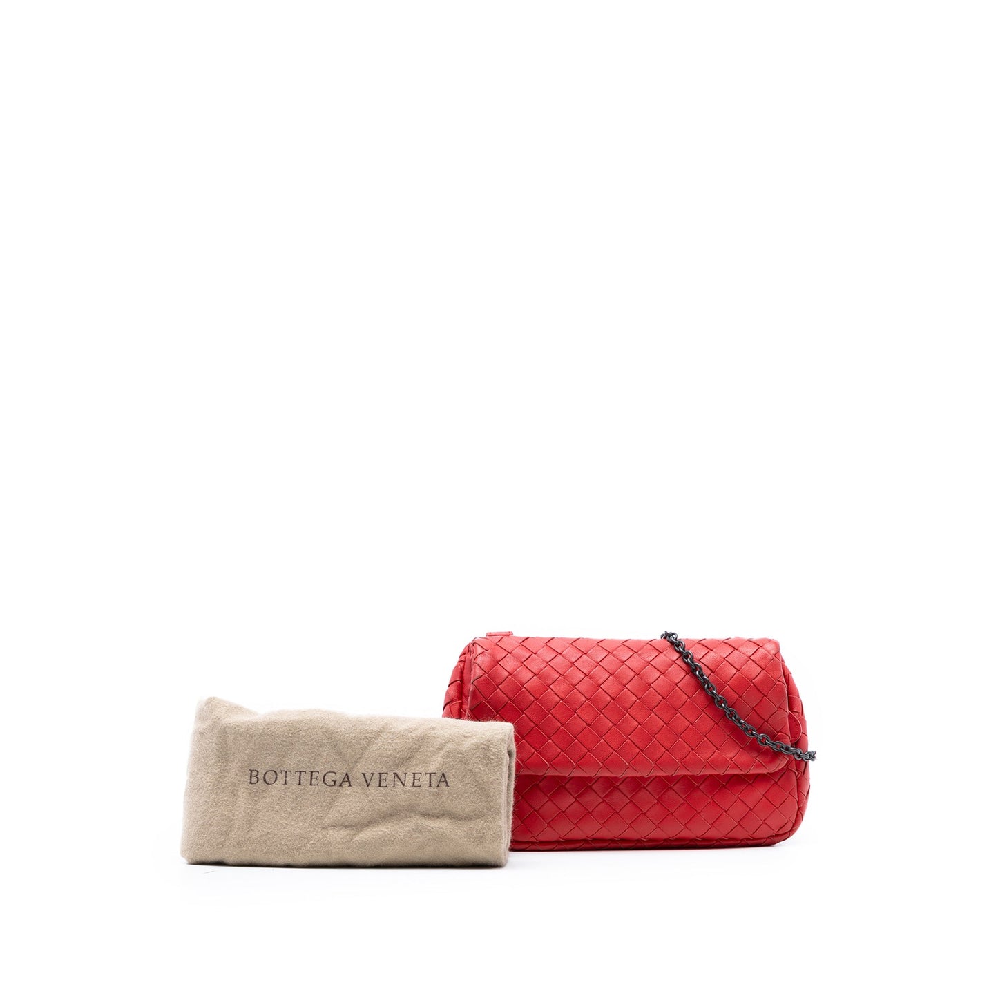 Bottega Veneta Mini Nappa Intrecciato Expandable Chain Flap Crossbody