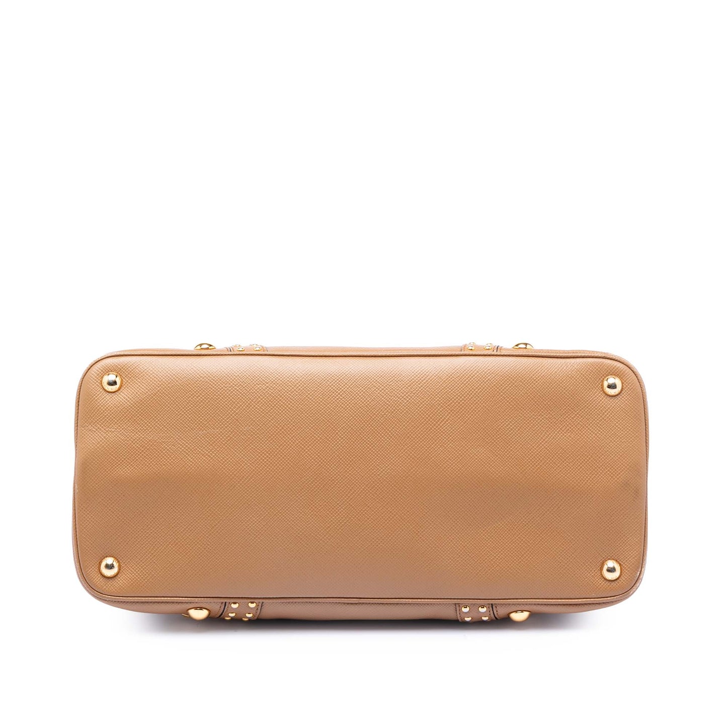 Prada Studded Saffiano Cuir Promenade Satchel