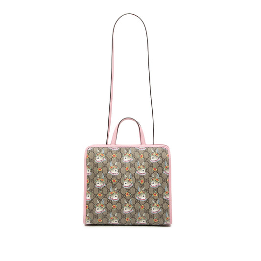 Gucci Yuko Higuchi GG Supreme Floral Rabbit Satchel
