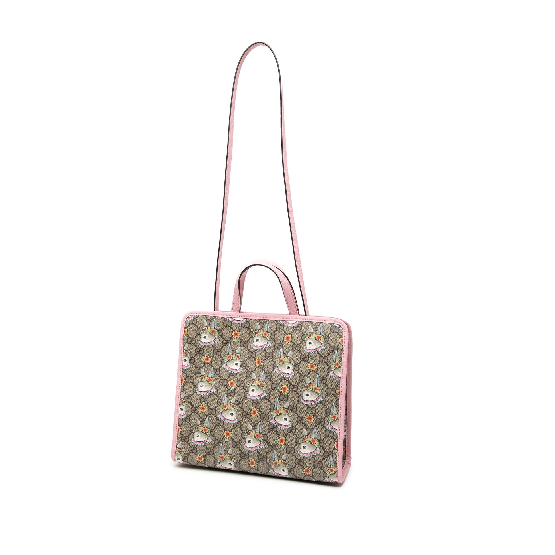 Gucci Yuko Higuchi GG Supreme Floral Rabbit Satchel