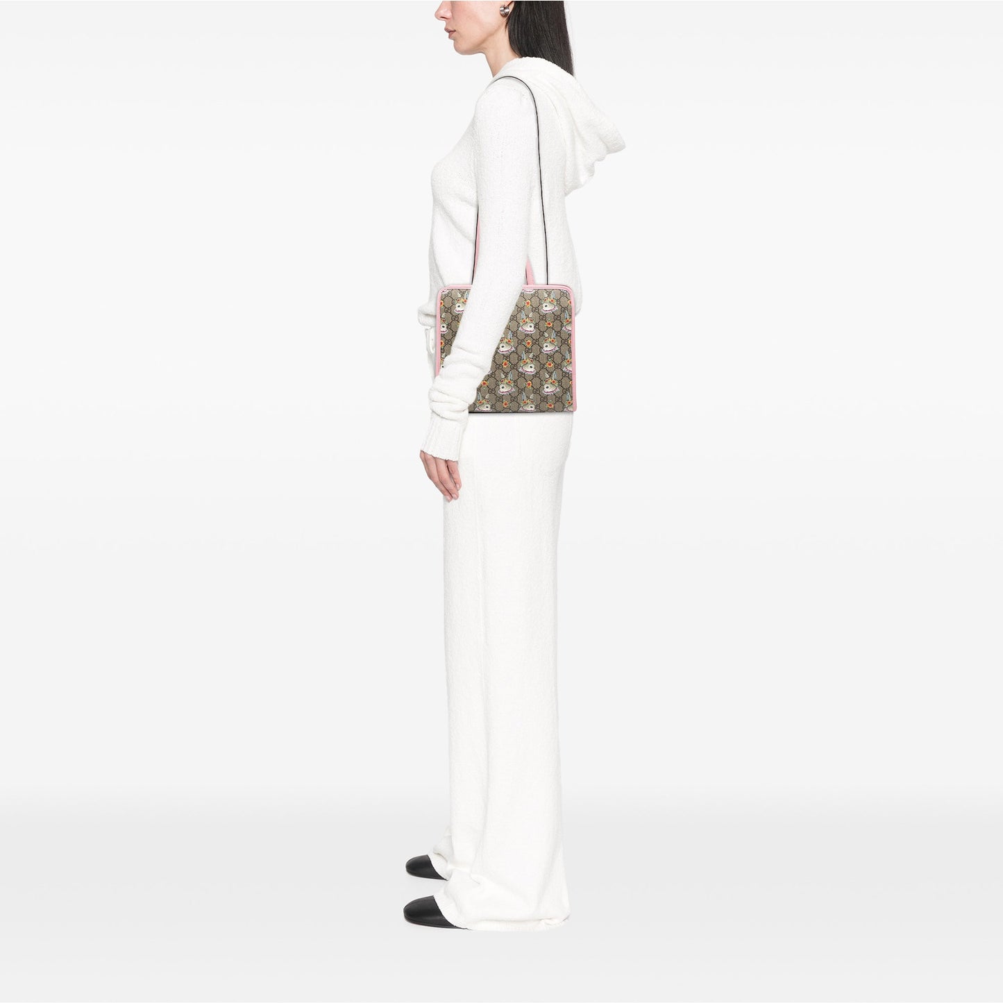 Gucci Yuko Higuchi GG Supreme Floral Rabbit Satchel