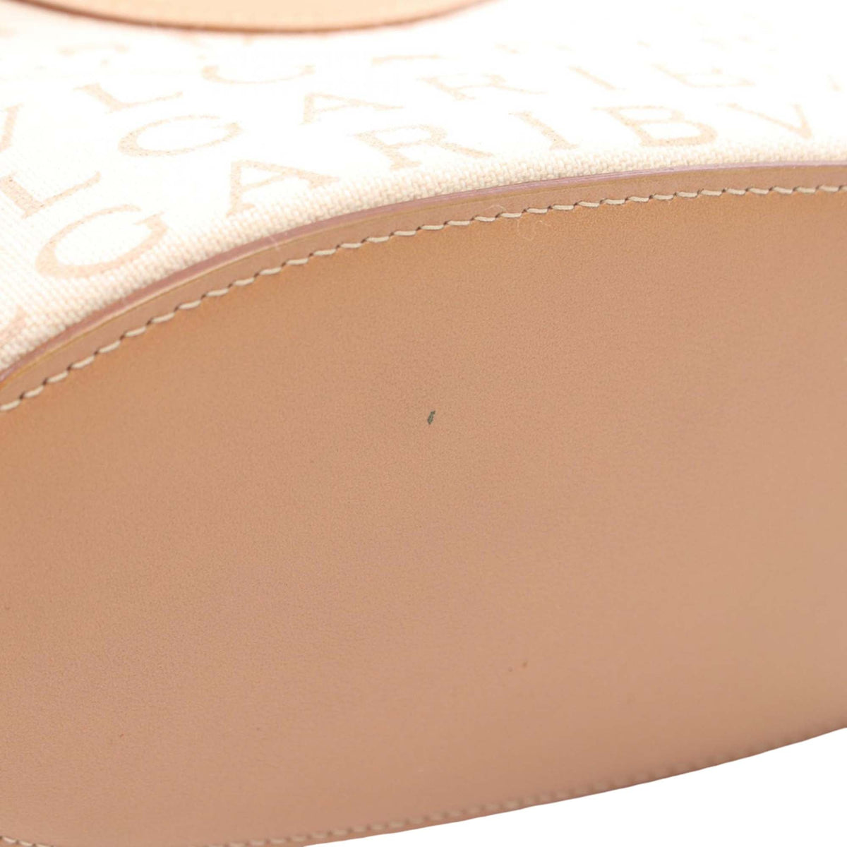 Bvlgari Mini Logomania Canvas Handbag — Beige