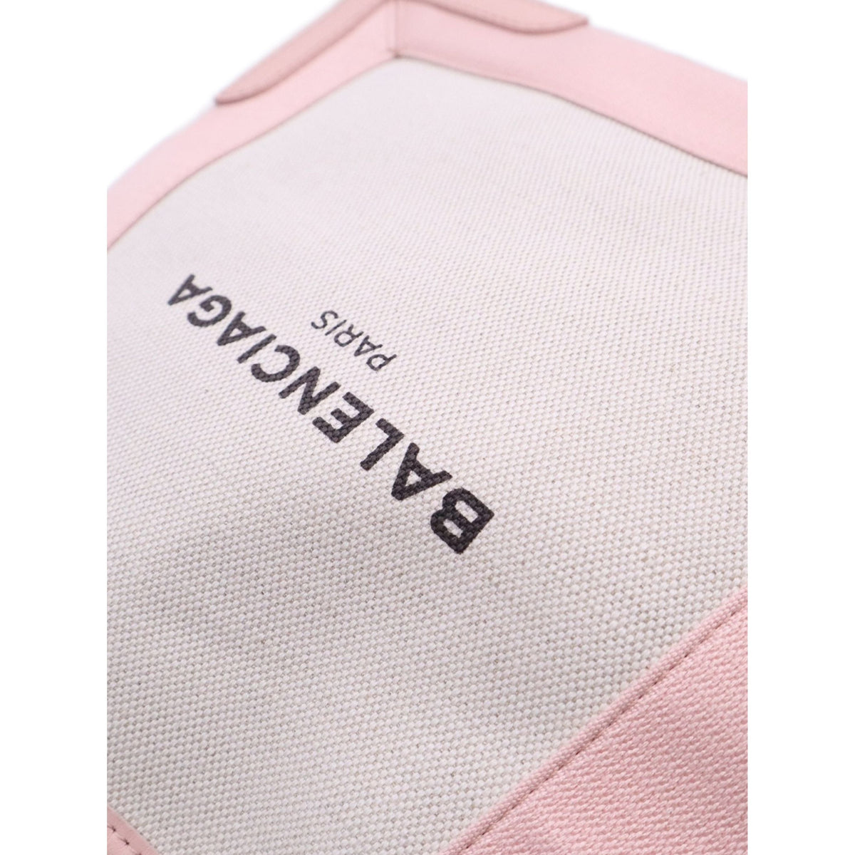 Balenciaga Canvas Navy Cabas Tote S — White