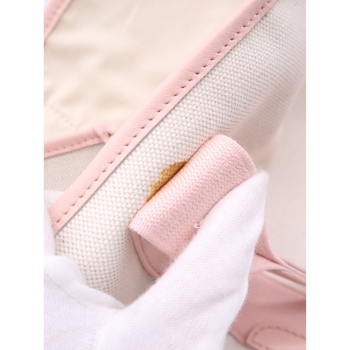 Balenciaga Canvas Navy Cabas Tote S — White