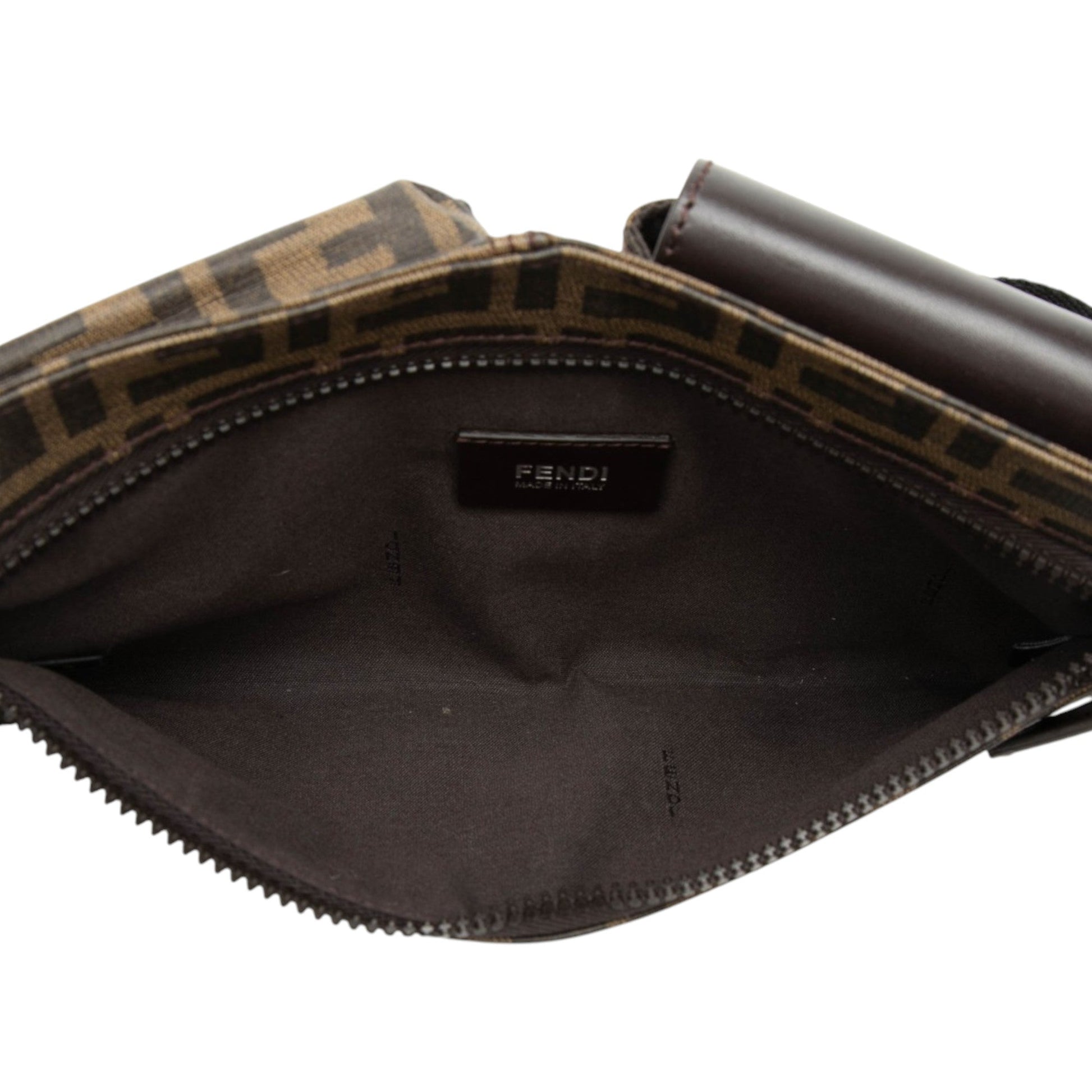 Fendi Zucca Canvas Double Pocket Belt Bag