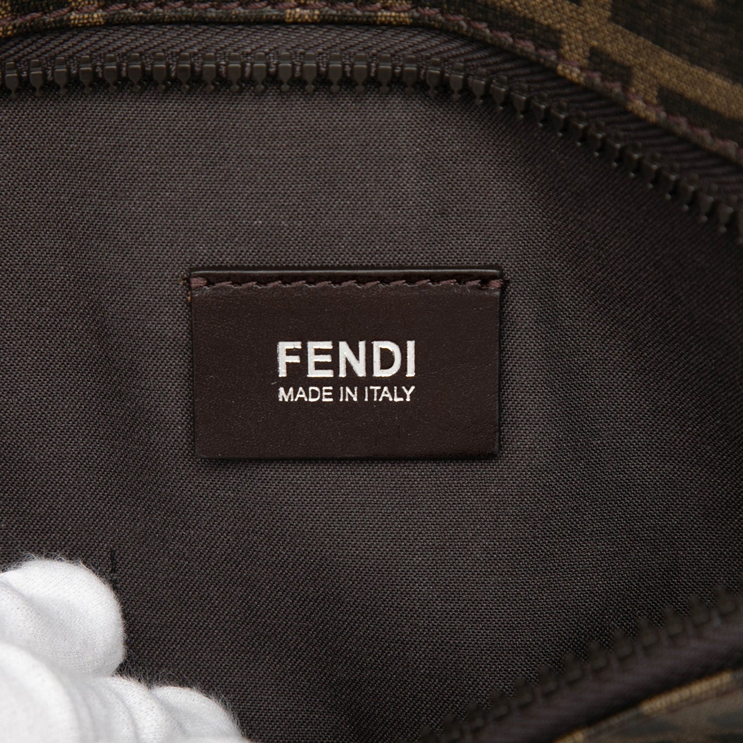 Fendi Zucca Canvas Double Pocket Belt Bag