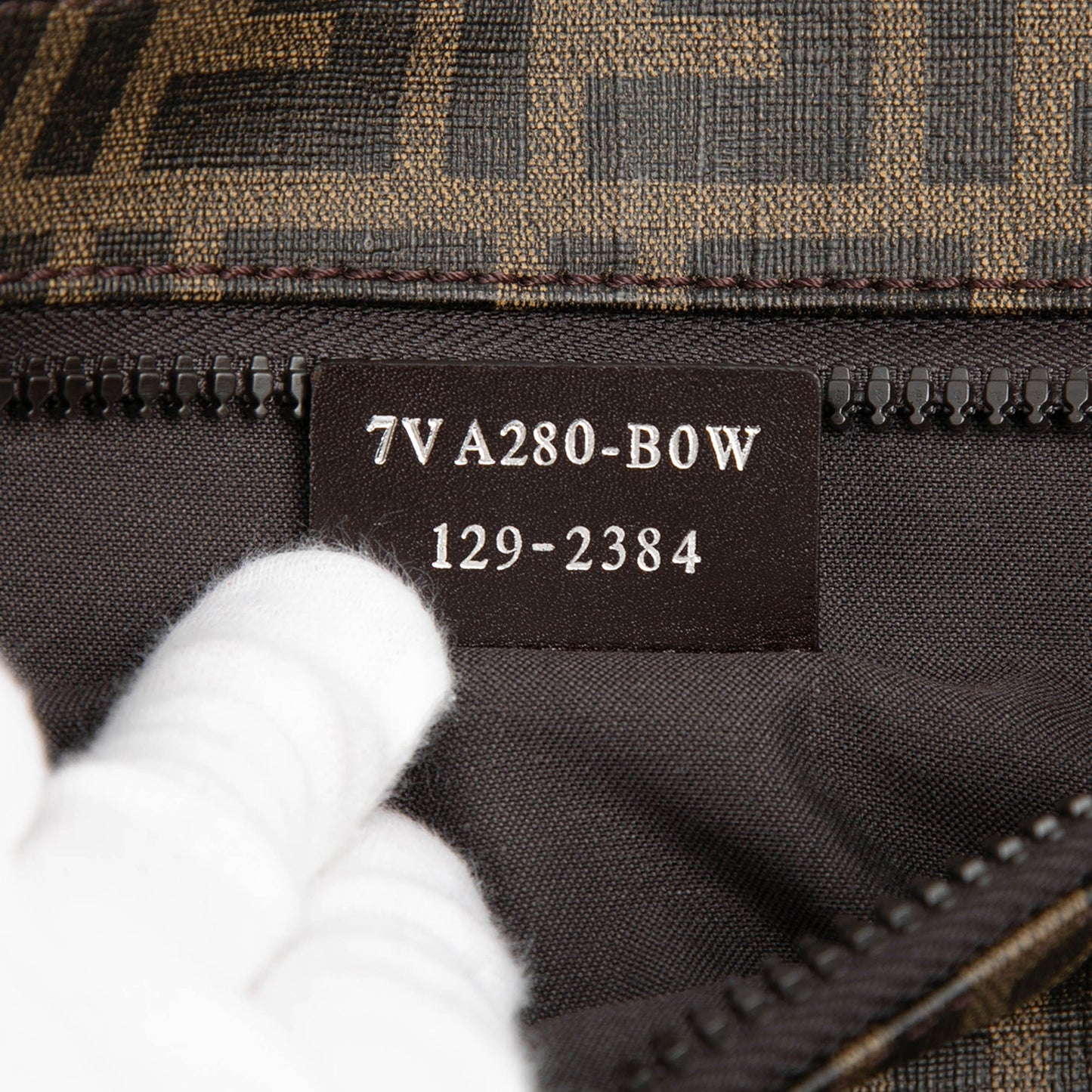 Fendi Zucca Canvas Double Pocket Belt Bag