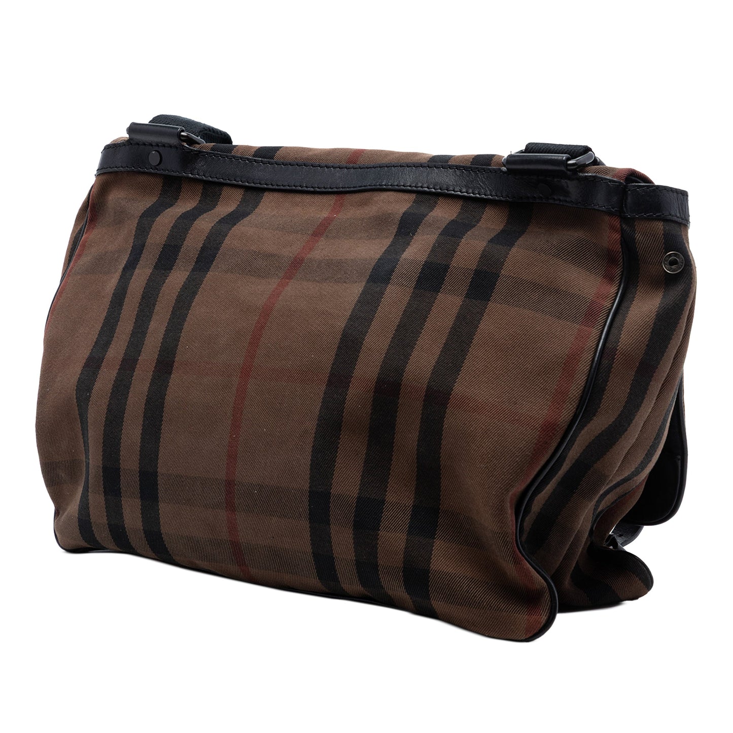 Burberry House Check Canvas Flap Crossbody