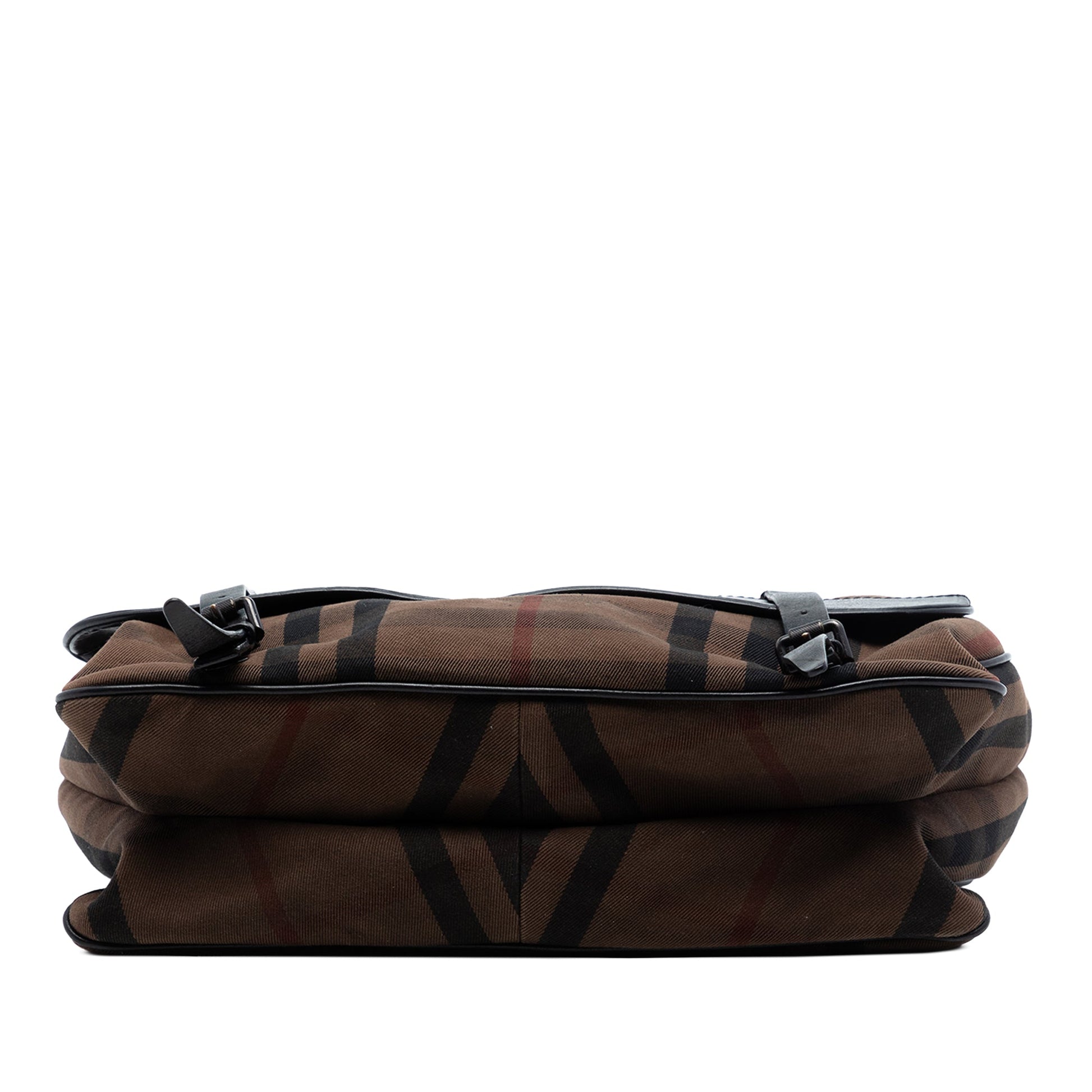 Burberry House Check Canvas Flap Crossbody