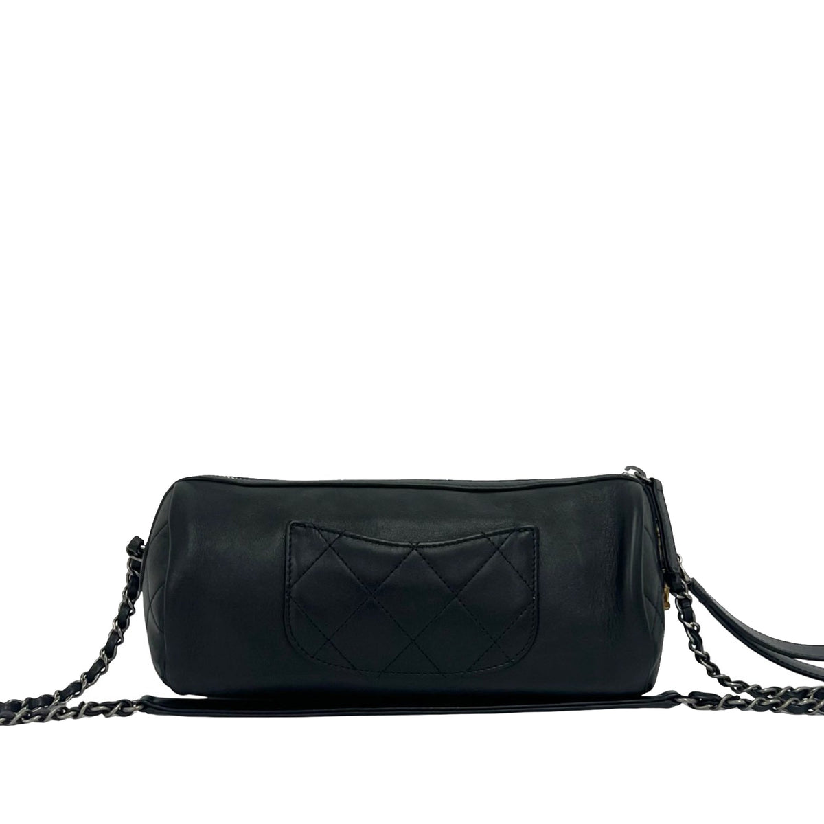 Chanel Calfskin Signature Chain Signe Bowling Bag