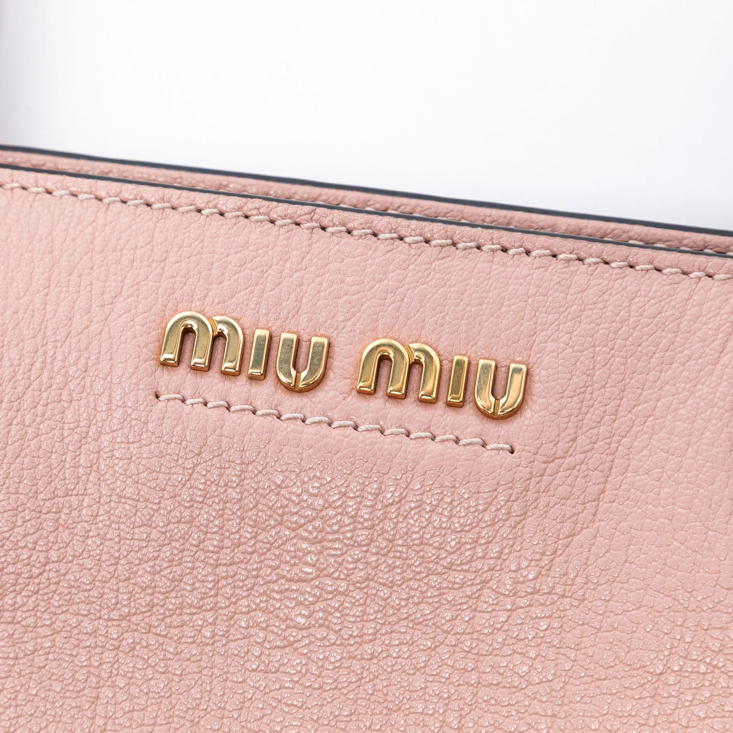 Miu Miu Goatskin Madras Front Pocket Satchel