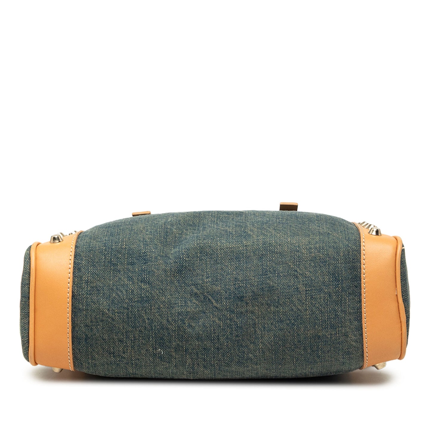 Fendi Studded Denim Shoulder Bag