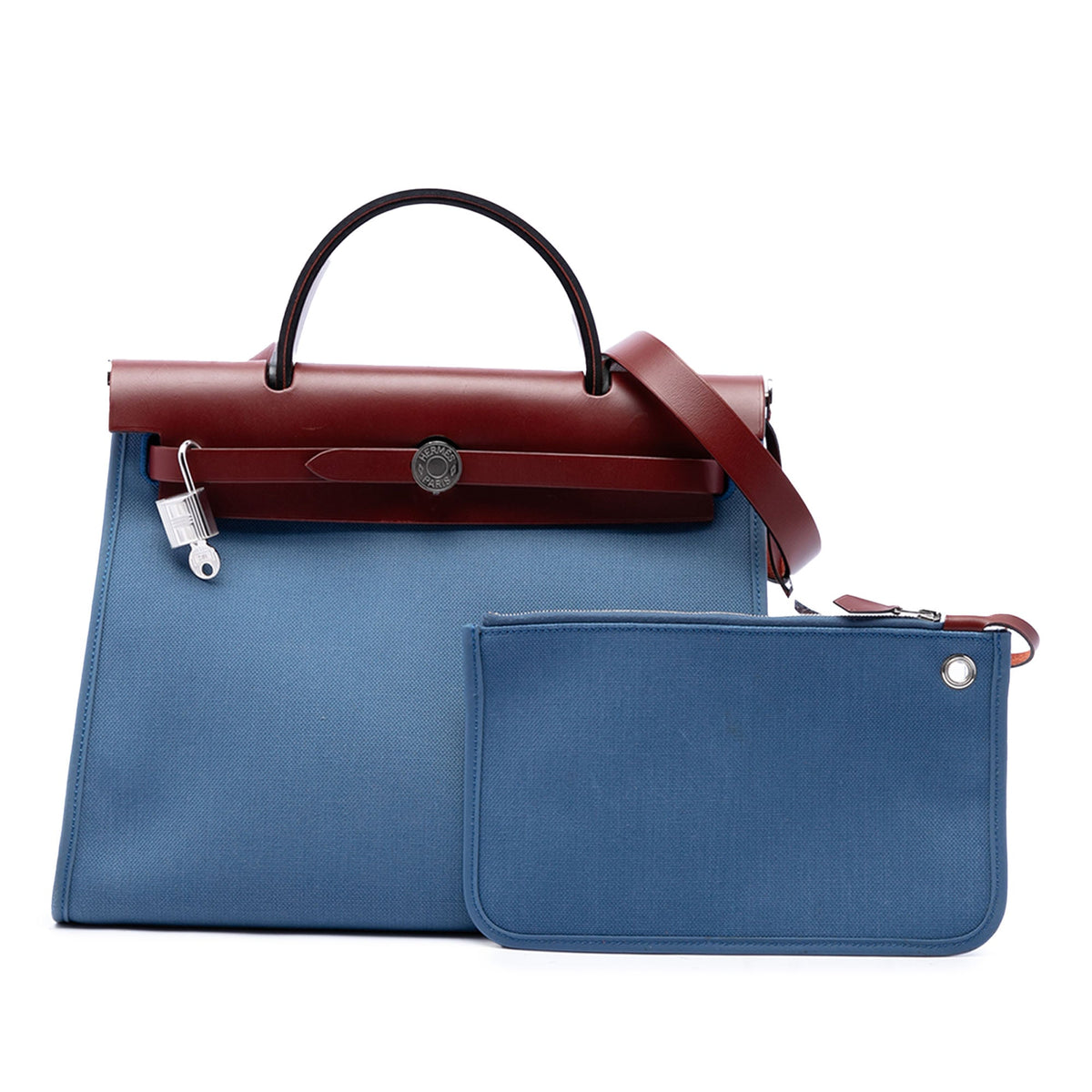 Hermès Toile Herbag Zip 31 — Blue