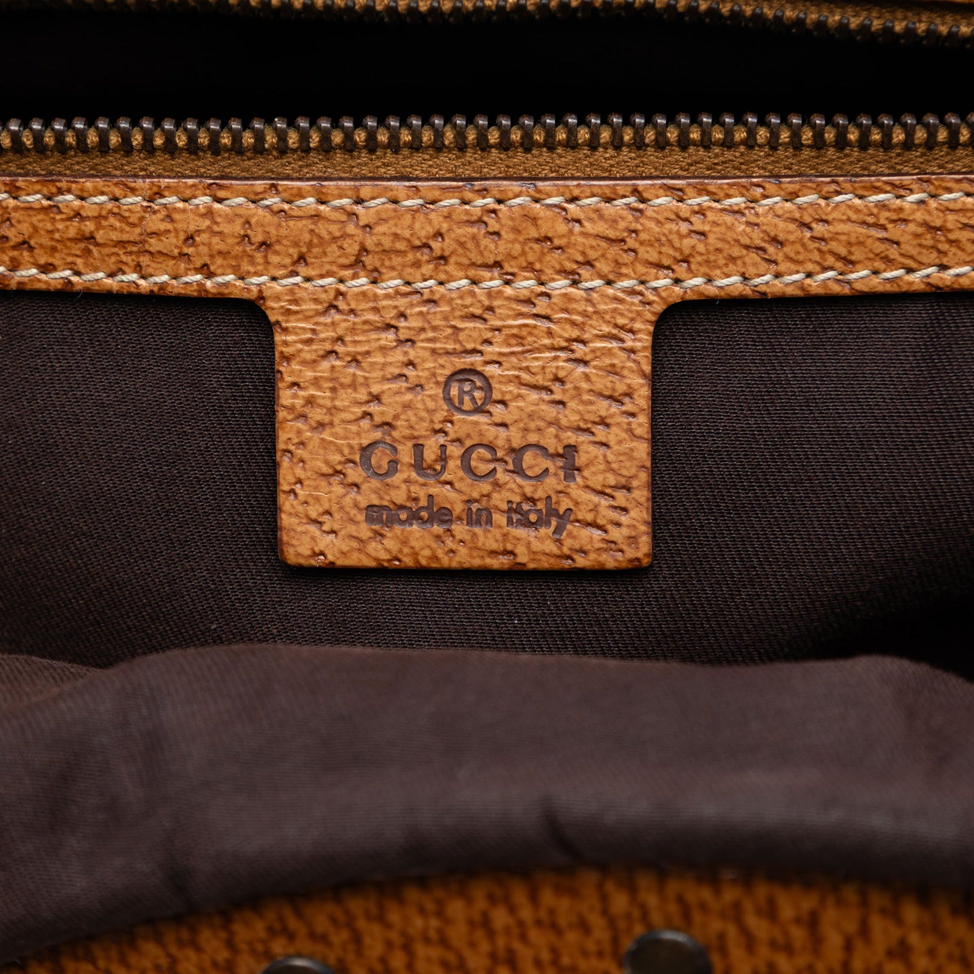 GG Canvas Bamboo Studded Hobo