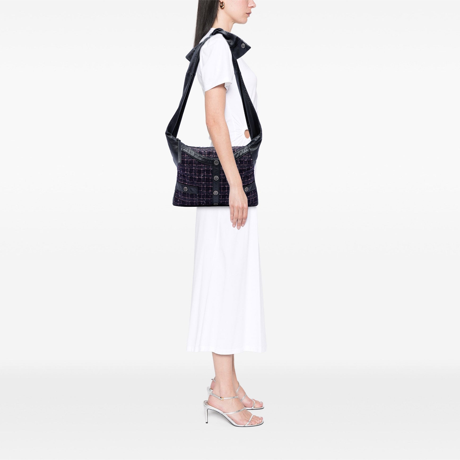 Chanel Medium Tweed and Lambskin Girl Bag