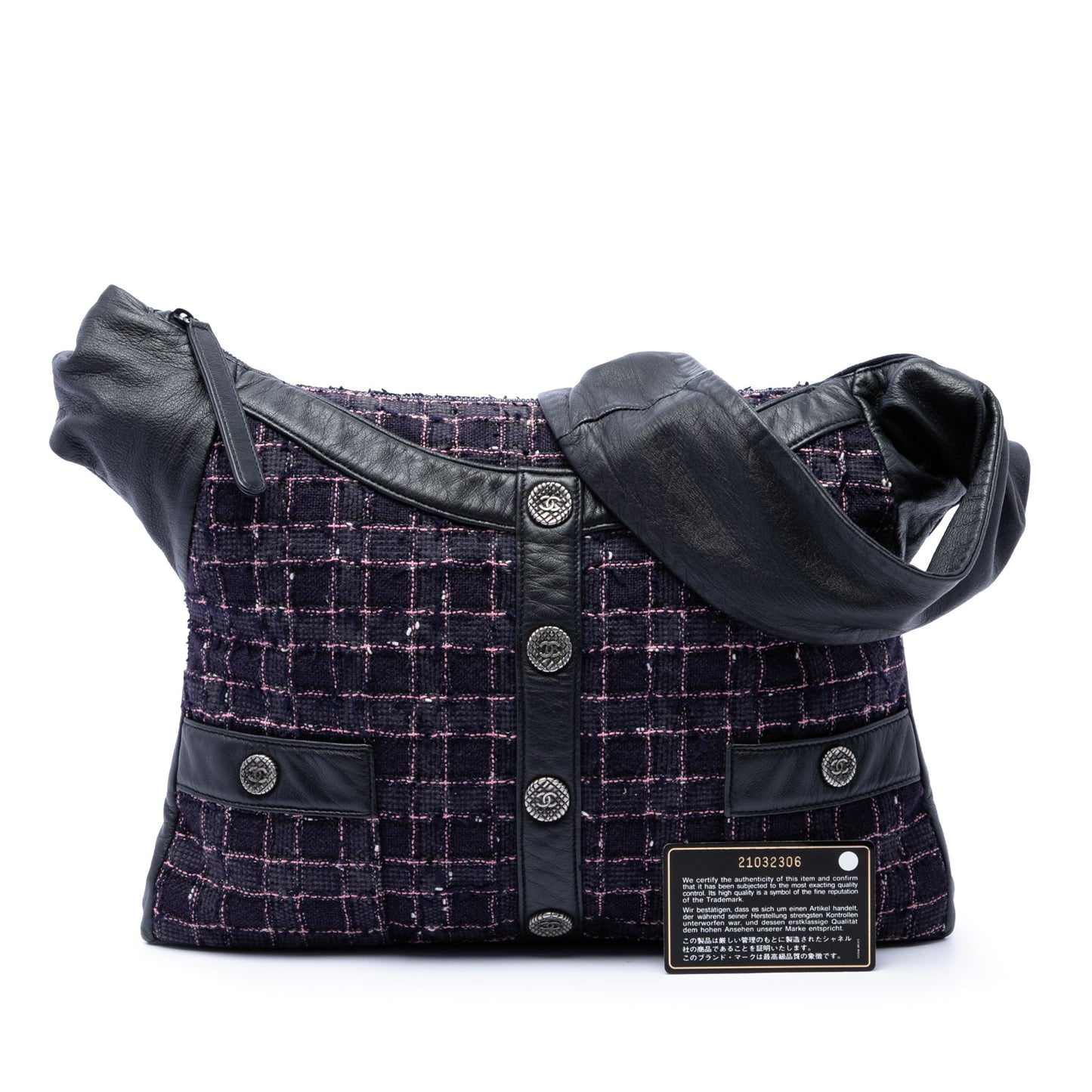 Chanel Medium Tweed and Lambskin Girl Bag