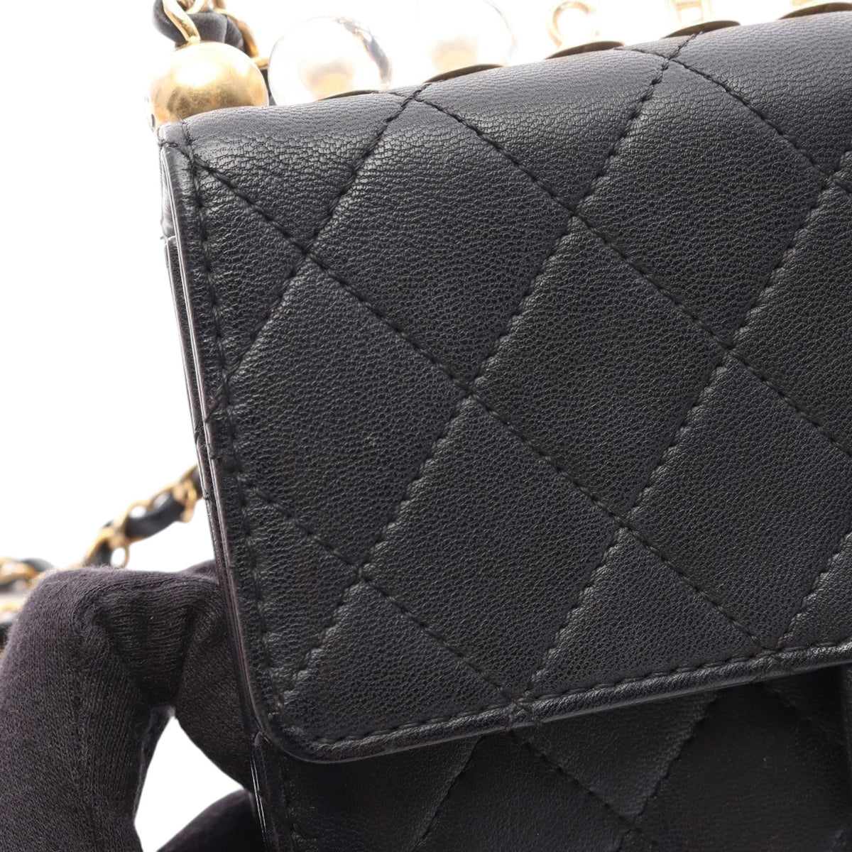 Chanel Small Quilted Lambskin Chic Pearls Flap