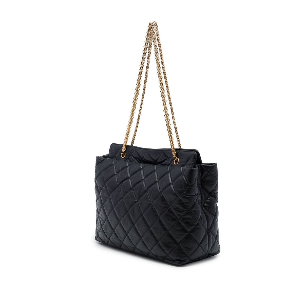 Chanel Quilted Aged Calfskin Reissue 2.55 Tote — Black