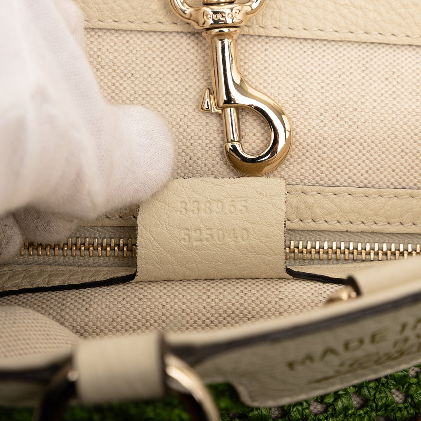 Gucci Large Raffia Bamboo Shopper Tote