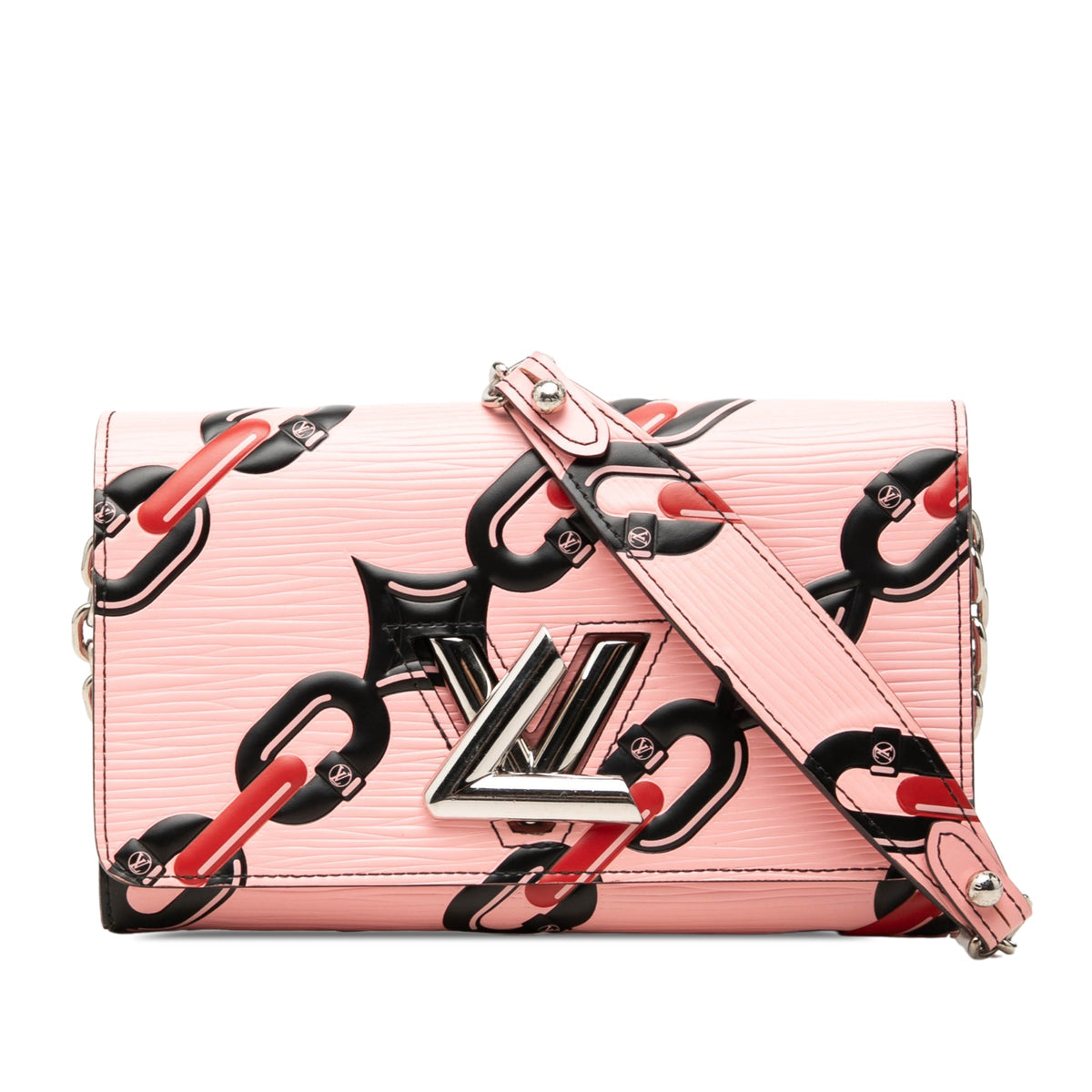 Louis Vuitton Epi Chain Flower Print Twist — Pink