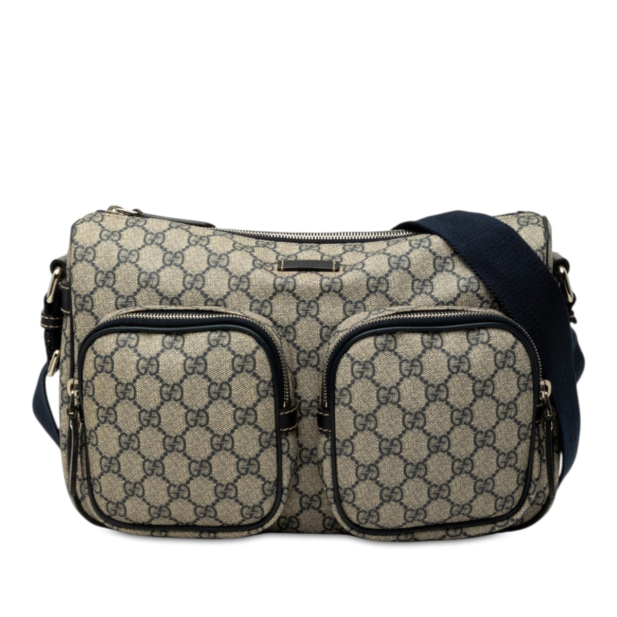 Gucci GG Supreme Double Pocket Crossbody