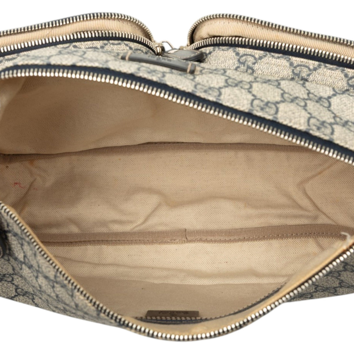 Gucci GG Supreme Double Pocket Crossbody