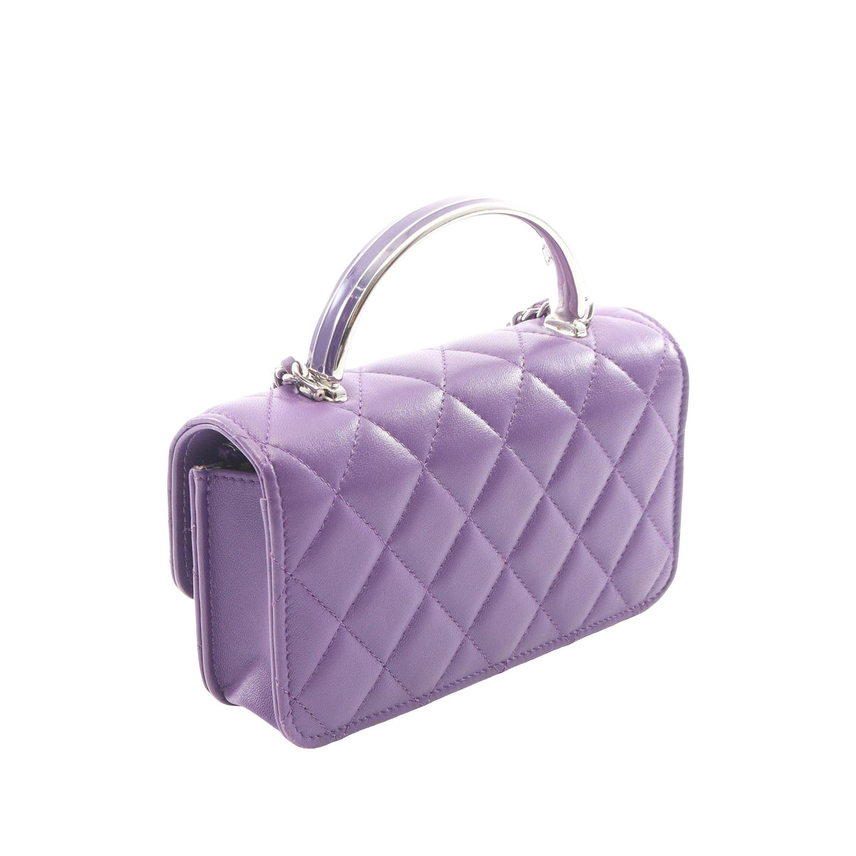 Chanel Mini CC Quilted Lambskin Top Handle Bag