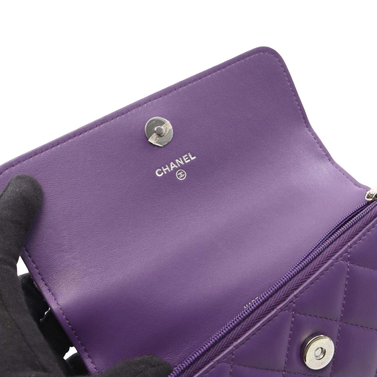 Chanel Mini CC Quilted Lambskin Top Handle Bag