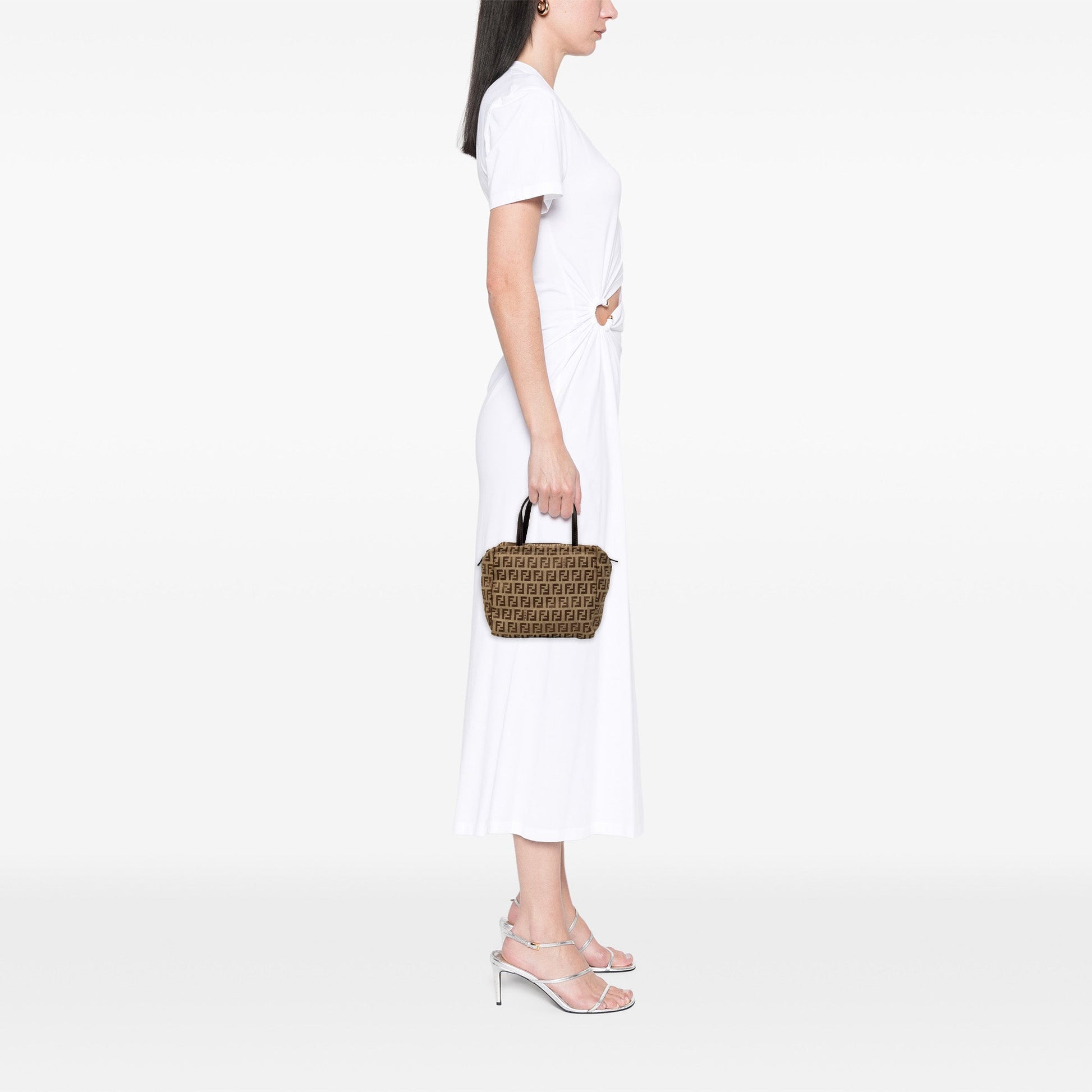 Fendi Mini Zucchino Canvas Handbag