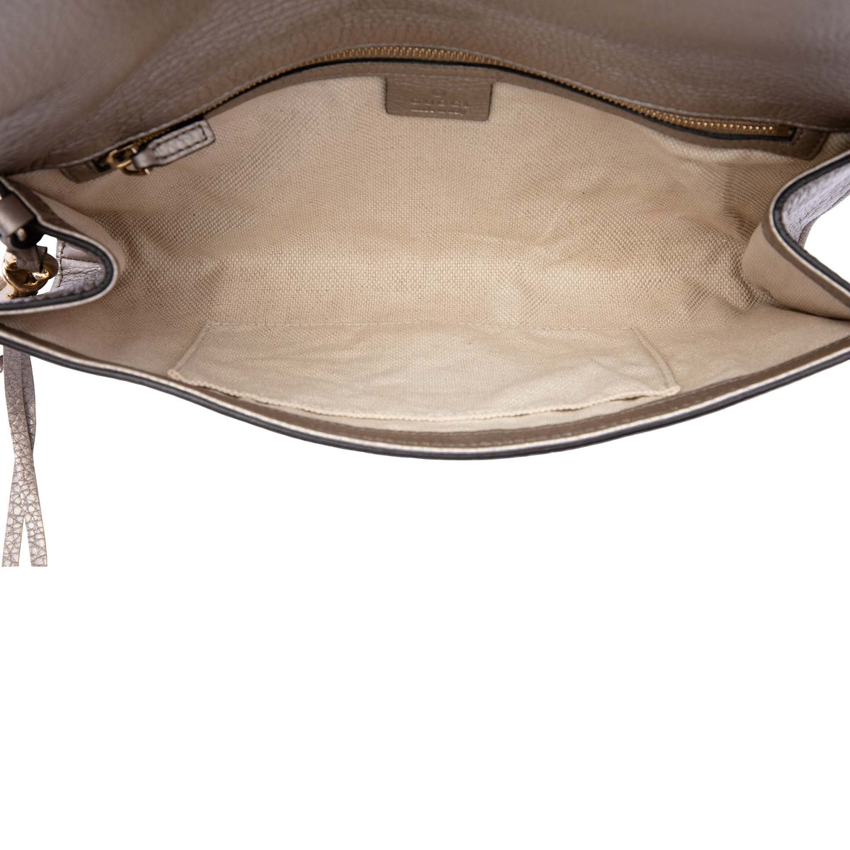 Gucci Metallic Calfskin Soho Disco Clutch — Gold