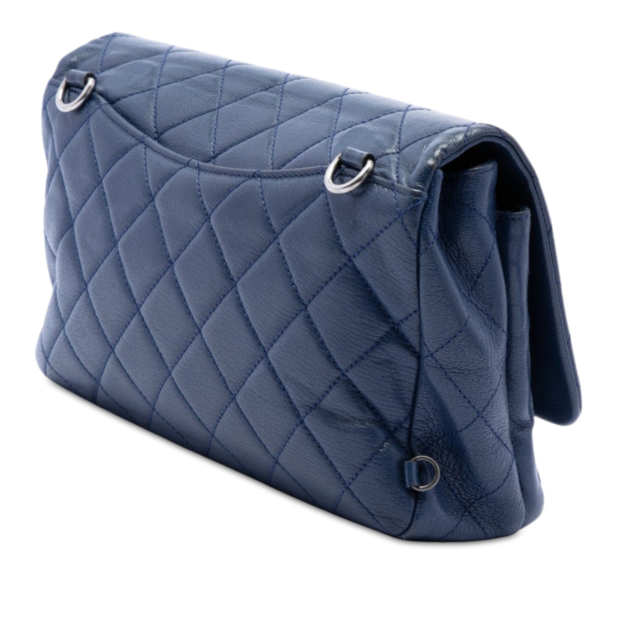 Chanel Large Quilted Goatskin Double Carry Waist Chain Flap