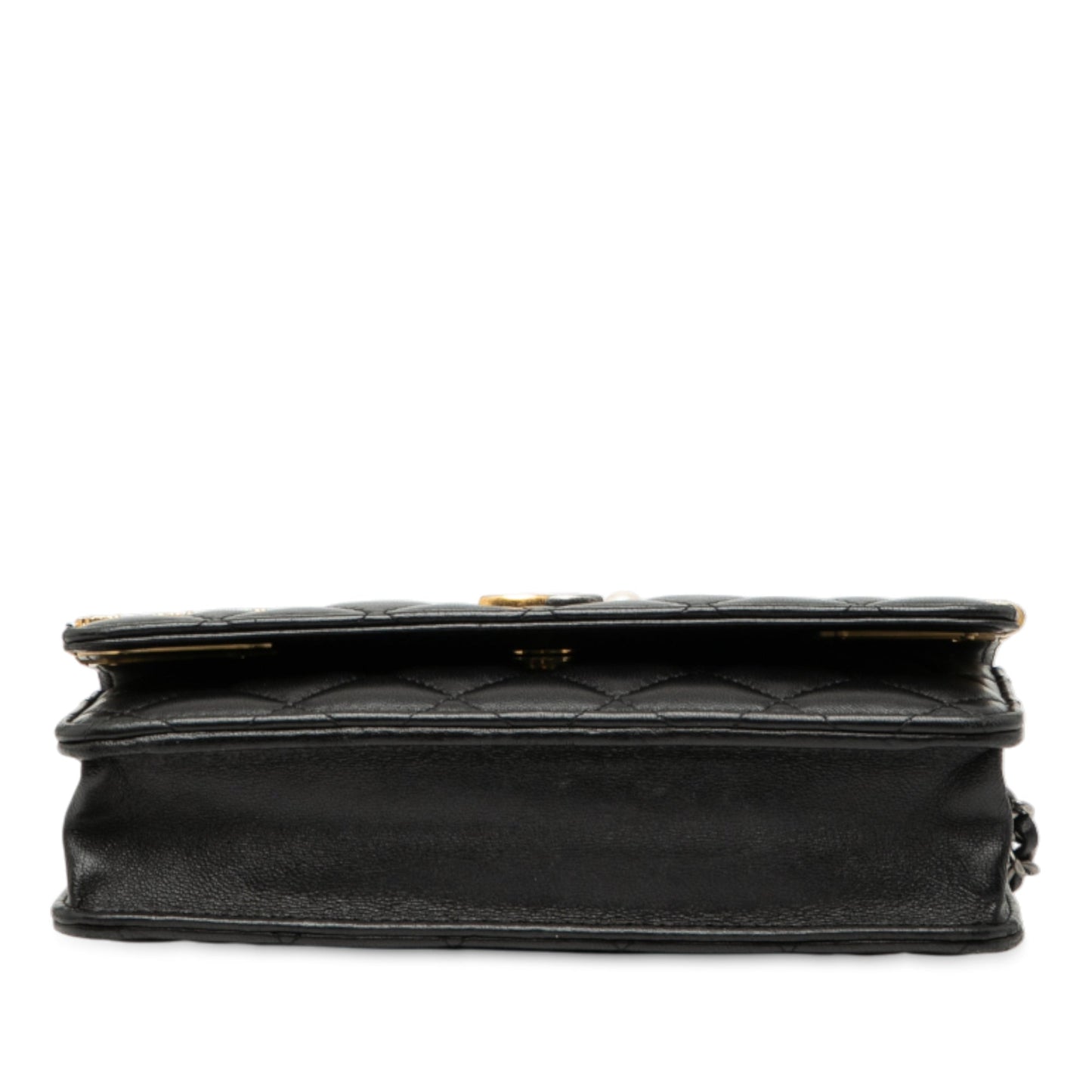 Chanel CC Quilted Lambskin Coco Clips Wallet on Chain