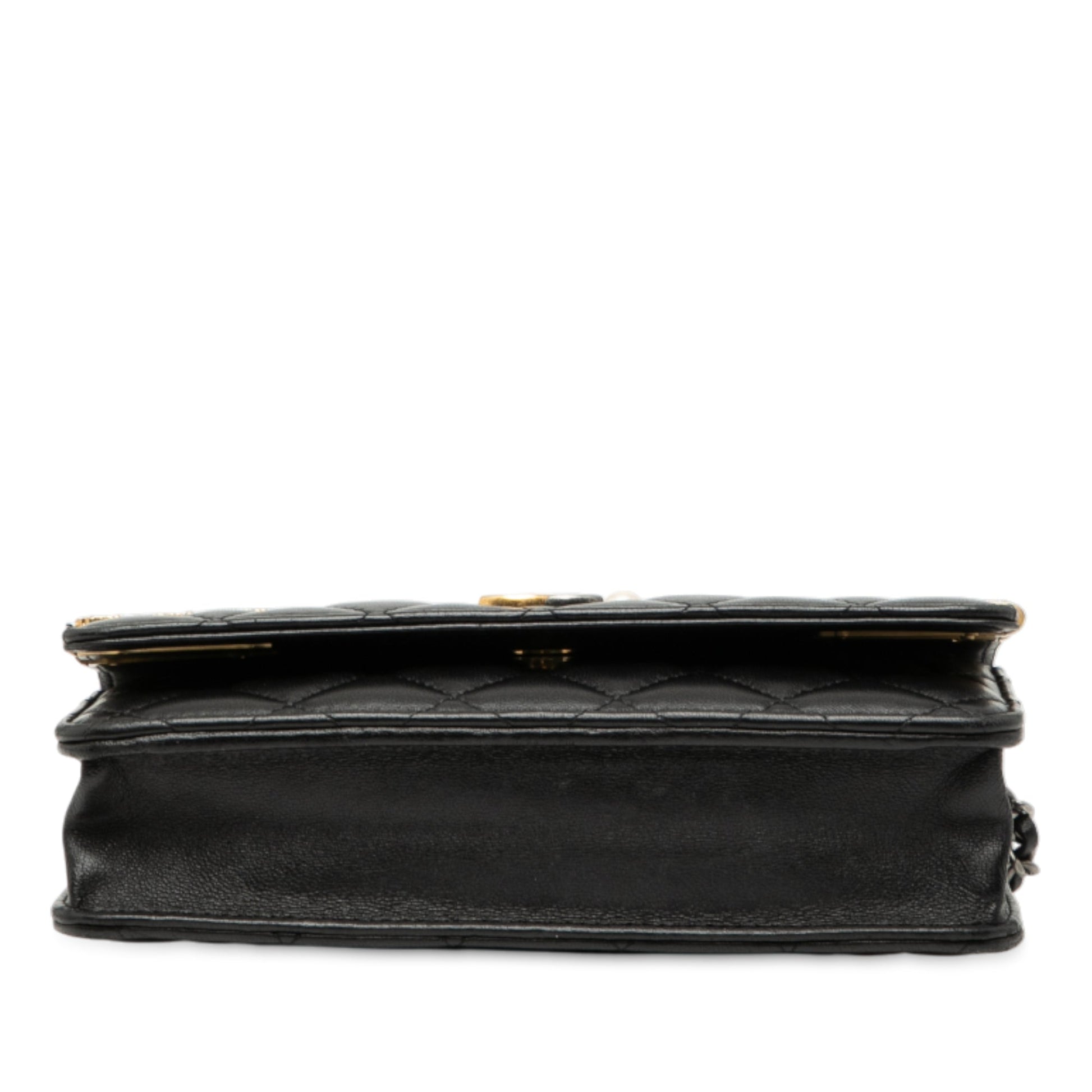 Chanel CC Quilted Lambskin Coco Clips Wallet on Chain