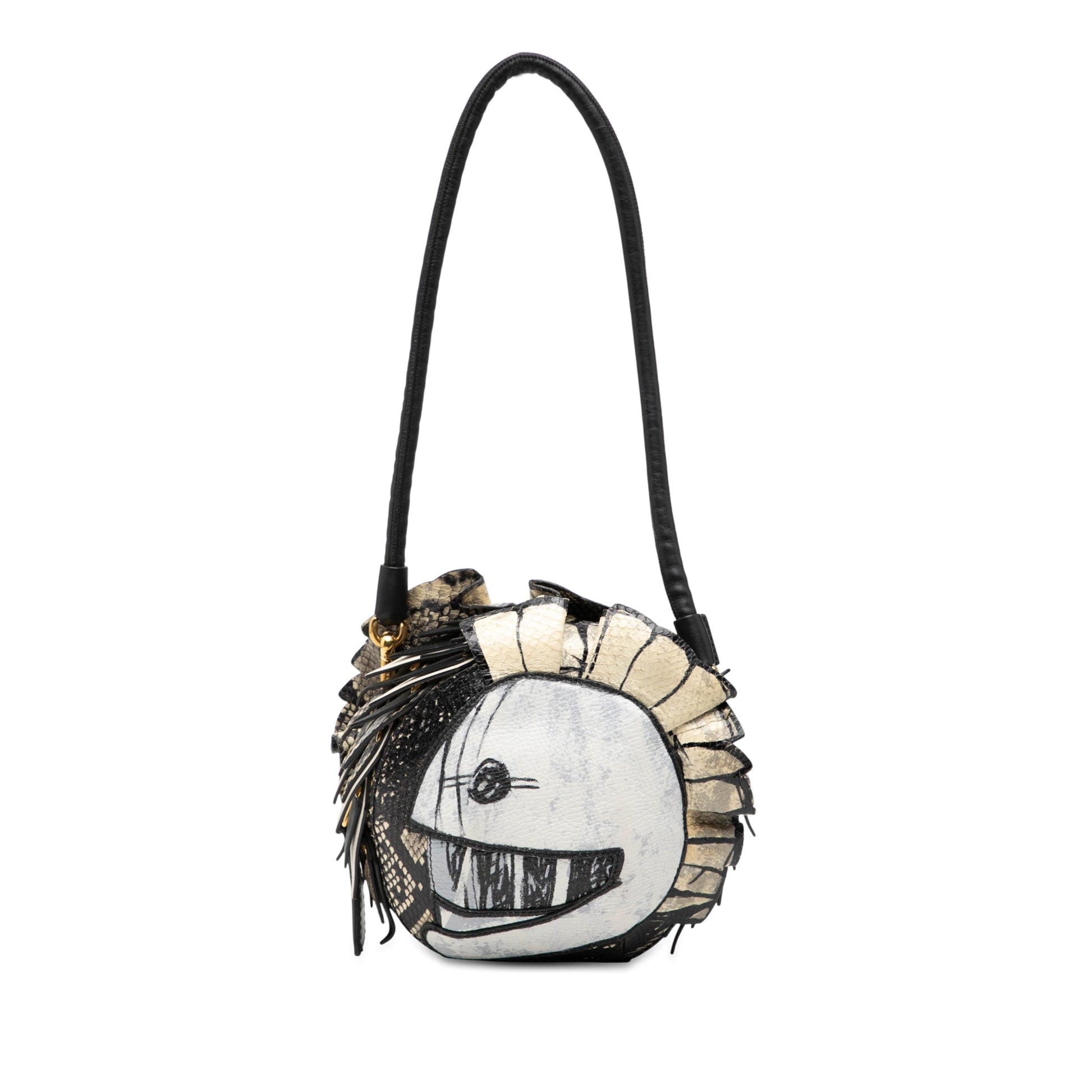 Burberry Croc Embossed Pallas Helmet Shoulder Bag