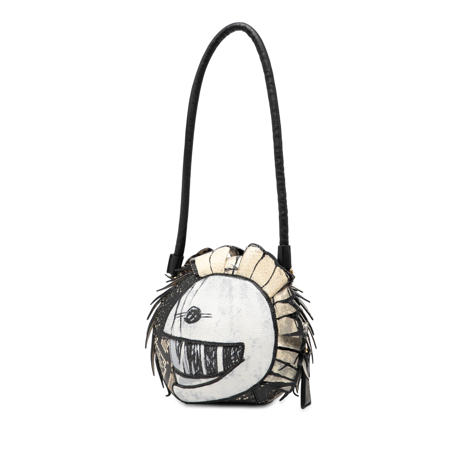 Burberry Croc Embossed Pallas Helmet Shoulder Bag