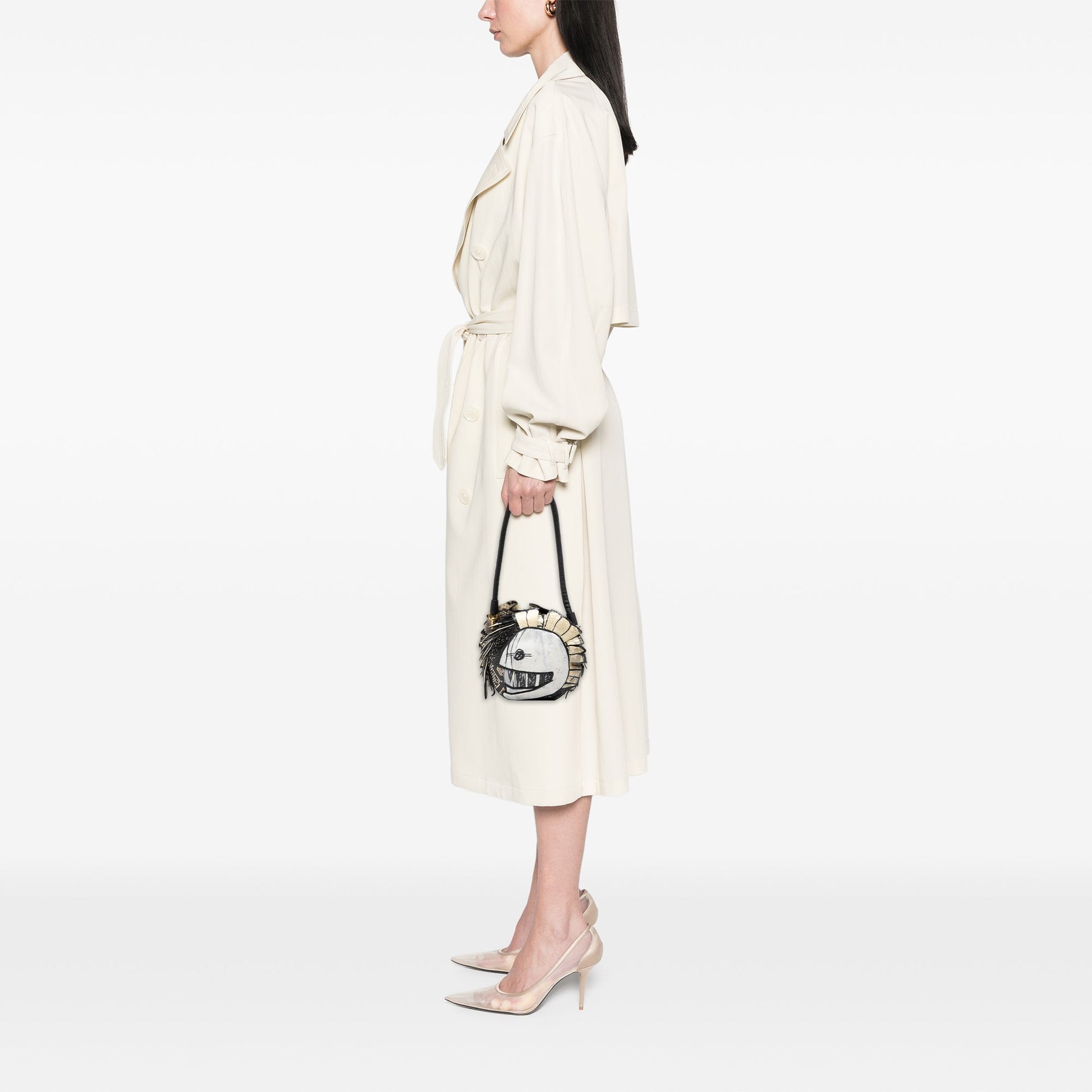 Burberry Croc Embossed Pallas Helmet Shoulder Bag