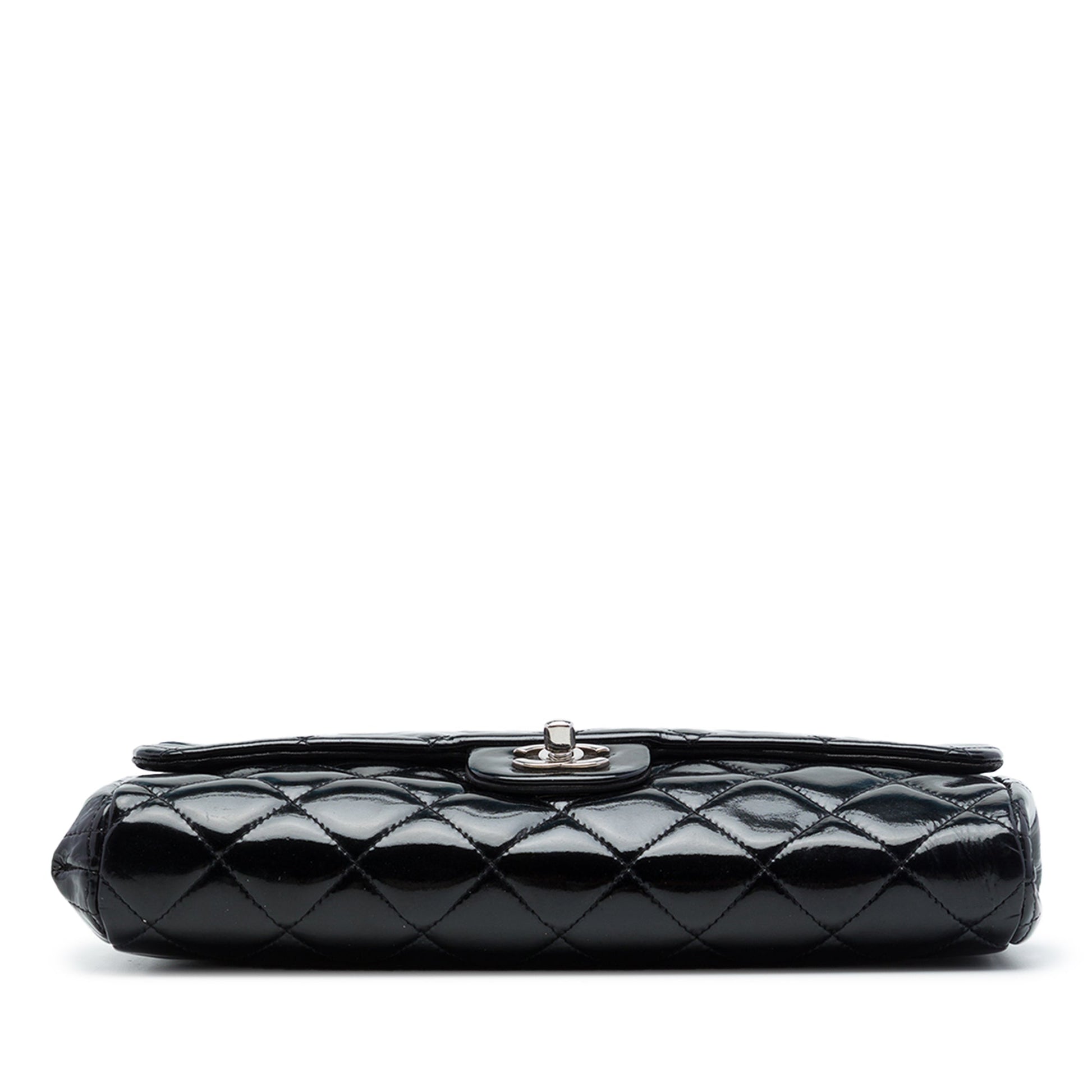 Chanel CC Quilted Patent Flap Clutch with Chain