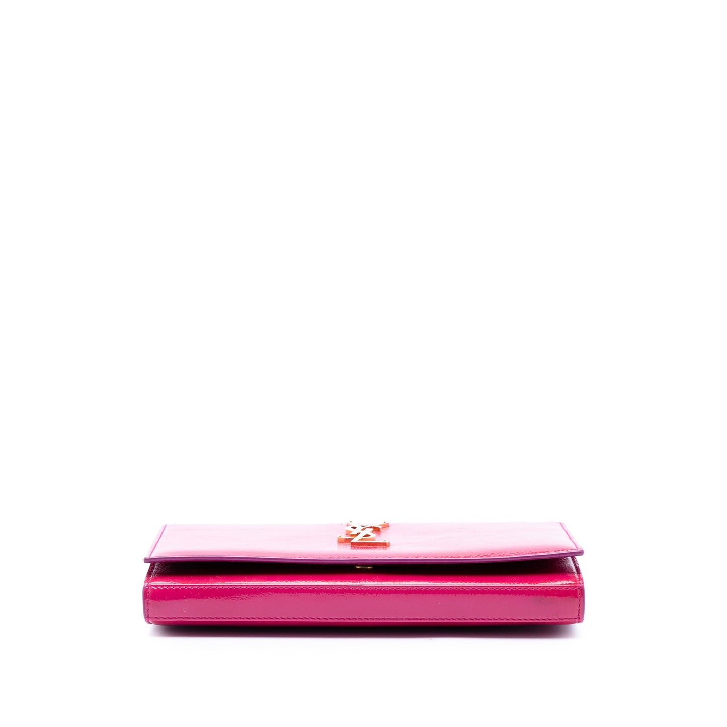 Saint Laurent Patent Monogram Kate Wallet on Chain