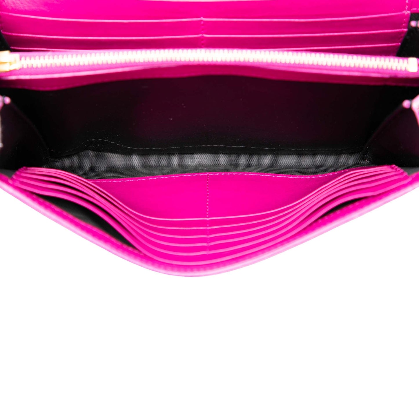 Saint Laurent Patent Monogram Kate Wallet on Chain